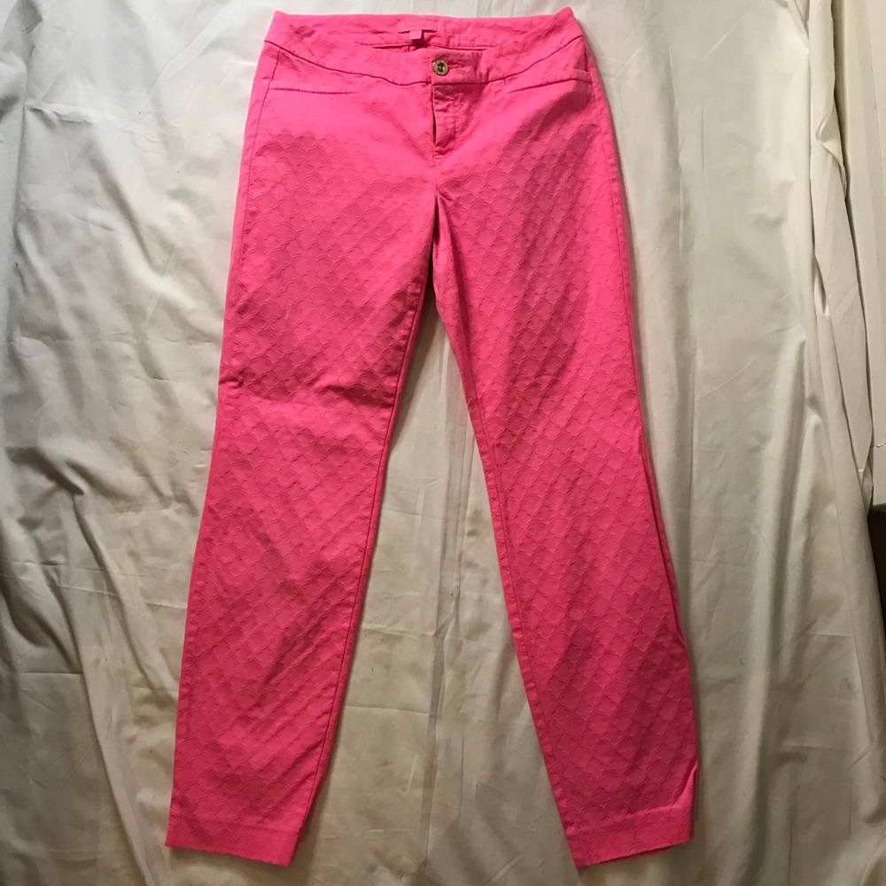 lilly pulitzer Kelly Stretch Pant 8 neon pink
